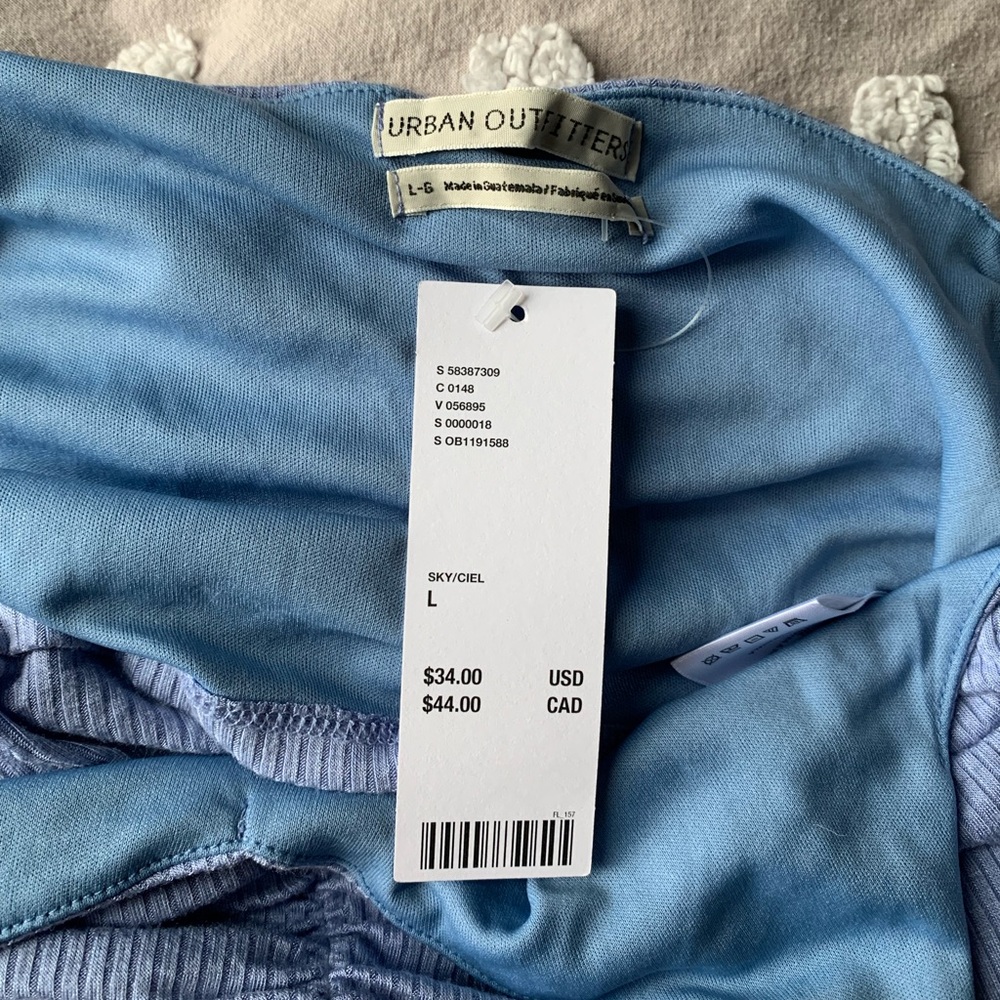 UO Rushed Blue Crop Top - Picture 4 of 4